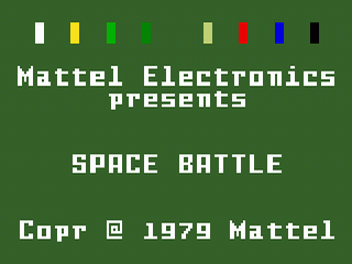 Space Battle title screen for Intellivision
